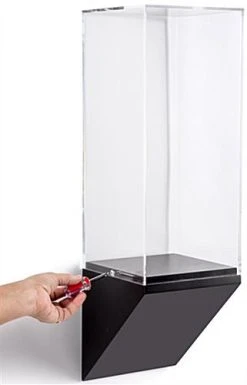 8”w Wall Wedge Display Case W/ MDF Base And Lift Off Acrylic Vitrine - Black 3 8”w Wall Wedge Display Case W/ MDF Base And Lift Off Acrylic Vitrine - Black -Displays2go Shop dcwwdg8bk.ra3 preview