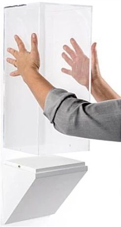 8”w Wall Wedge Display Case W/ MDF Base And Lift Off Acrylic Vitrine - White 2 8”w Wall Wedge Display Case W/ MDF Base And Lift Off Acrylic Vitrine - White -Displays2go Shop dcwwdg8wh.ra2 preview