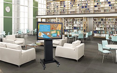 Motorized TV Stand w/ Wheels, 43-100" Screens, Height Adjustable, Tilting - Black Motorized TV Stand W/ Wheels, 43-100" Screens, Height Adjustable, Tilting - Black -Displays2go Shop dgmltsbk.ra10 preview