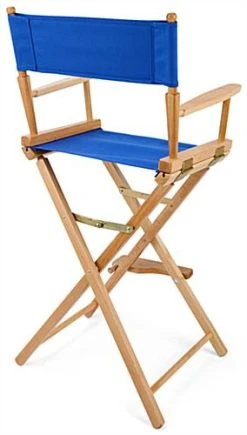 Folding Directors Chair, Folding, 29" High Canvas Seat - Blue -Displays2go Shop drtrbarbl.ra2 preview