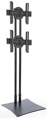 Dual TV Stand With Two Rotating Brackets Fits Monitors 32” – 70” - Black