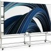 Video Wall Stand For (8) 49" - 55" TV Screens, Double-Sided, Wheels - Silver