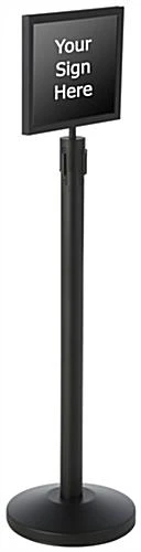 QueuePole.Economy 14 x 11 Stanchion Sign Frame, Slide-in Design, Landscape - Black QueuePole.Economy 14 X 11 Stanchion Sign Frame, Slide-in Design, Landscape - Black -Displays2go Shop ecpt1411sh.ra3 preview
