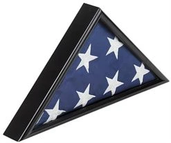 American-Made Premium Wood Flag Case For 5’ X 9.5’ Flags, Rear Loading - Black 1 American-Made Premium Wood Flag Case For 5’ X 9.5’ Flags, Rear Loading - Black -Displays2go Shop fc595usabk.ra1 preview
