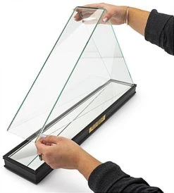 American-Made Wood Flag Case For 5’ X 9.5’ Flags, Custom Engraved - Black -Displays2go Shop fcusaperbl.ra4 preview