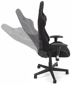 47.2"h Gaming Chair With Adjustable Armrests, Lumbar Support, Tilting Backrest - Grey -Displays2go Shop fdgamechgy.ra3 preview