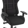 47.2"h Gaming Chair With Adjustable Armrests, Lumbar Support, Tilting Backrest - Grey