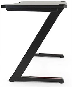 47.25"w Gaming Computer Desk With Z-Shaped Design, Floor Levelers - Black -Displays2go Shop fdgamezdbk.ra3 preview