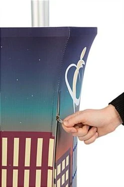 Trade Show Display Tower W/ Acrylic Shelves, Custom Fabric Cover, Portable - Silver -Displays2go Shop fdr39trgd.ra4 preview