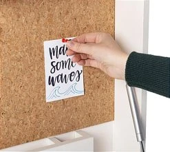 24" W X 18" H Wall Mounted Folding Desk W/ File & Pen Storage, Cork Backer - White -Displays2go Shop fdwmd1wt.ra4 preview