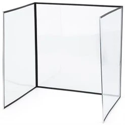 20 X 20 Desktop Sneeze Shield, PVC, Three Panels, Folding, Set Of 10 - Clear -Displays2go Shop fgcddb20.ra2 preview