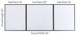 20 X 20 Desktop Sneeze Shield, PVC, Three Panels, Folding, Set Of 10 - Clear -Displays2go Shop fgcddb20.ra6 preview