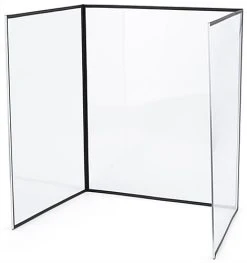 20 X 24 Desktop Sneeze Shield, PVC, Three Panels, Folding, Set Of 10 - Clear -Displays2go Shop fgcddb24.ra2 preview
