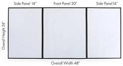 20 X 24 Desktop Sneeze Shield, PVC, Three Panels, Folding, Set Of 10 - Clear -Displays2go Shop fgcddb24.ra6 preview