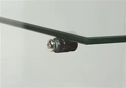 18” Glass Display Case With 4 Fixed Height Shelves, Frameless, Hinged Door – Black -Displays2go Shop frcnrblk.ra4 preview