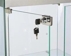 24” Display Case W/ LED Lights, Frameless, Hinged Door, Ships Assembled - Silver -Displays2go Shop gtap24leds.ra2 preview