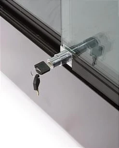 36” Display Case W/ LED Lights, Frameless, Sliding Doors, Ships Assembled - Silver -Displays2go Shop gtap36leds.ra1 preview