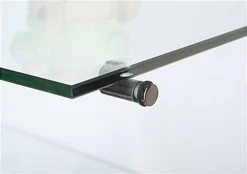 48" Glass Display Case W/ LED Side Lights, Sliding Door, Frameless - Cherry -Displays2go Shop gtec48ledc.ra2 preview