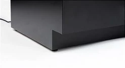 4ft. Glass Retail Counter W/ Mirror Deck, LED, Slider Doors, Ships Assembled, Black -Displays2go Shop gtled4fblk.ra4 preview