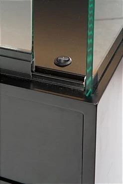 48" Quarter Vision Display Case W/Cabinets And Drawers, Ships Assembled - Black -Displays2go Shop gtledq4blk.ra4 preview