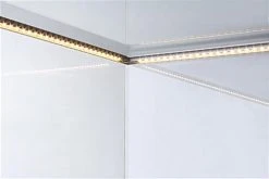 48" Quarter Vision Display Case W/Cabinets And Drawers, Ships Assembled - Silver -Displays2go Shop gtledq4slv.ra4 preview