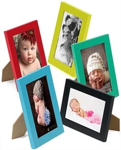 5 X 7 Picture Frame For Tabletop Or Wall Mount, Set Of 5 Colors