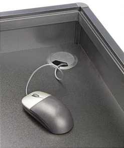 24" Cash Register Stand W/Locking Drawer, Adjustable Shelf, Ships Assembled - Black -Displays2go Shop iapcw24.ra2 preview