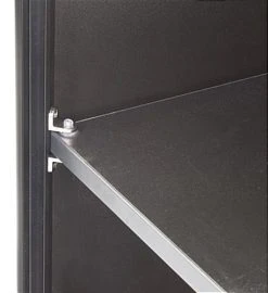 24" Cash Register Stand W/Locking Drawer, Adjustable Shelf, Ships Assembled - Black -Displays2go Shop iapcw24.ra3 preview