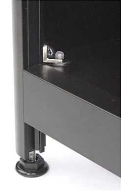 24" Cash Register Stand W/Locking Drawer, Adjustable Shelf, Ships Assembled - Black -Displays2go Shop iapcw24.ra5 preview