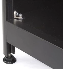 36" Cash Register Stand W/Locking Drawer, Adjustable Shelf, Ships Assembled - Black -Displays2go Shop iapcw36.ra4 preview