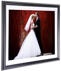 16 X 20 Matted Picture Frame For Wall Mount Use, 1.5-inch Molded Profile - Black
