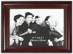 8.5 X 11 Wood Picture Frame, Tabletop Or Wall, Ornate Details - Mahogany -Displays2go Shop ihc8511mg straight1000 preview