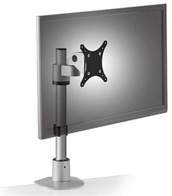 Desktop Monitor Stand, Height Adjustable, Fits 10 - 30-Inch Screen - Silver