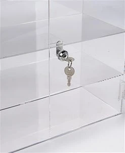 Acrylic Countertop Display Case W/ 3 Shelves & Locking Door -Displays2go Shop jh173.ra3 preview