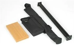 42" Tall Portable Truss Counter - Black & Wood Grain -Displays2go Shop lctfldnote.ra2 preview