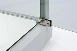 18" Glass Display Case W/4 Shelves, Locking Hinged Door, LED Top Lights - Silver -Displays2go Shop ledsmp01sv.ra3 preview