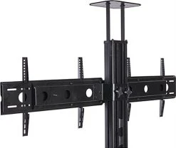 Dual TV Stand, Fits (2) Monitors 37”-60” Side By Side, Adjustable - Black -Displays2go Shop lm3760bk2b.ra2 preview