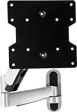 TV Wall Mount For Monitors 23 To 42", Full Motion Articulating Bracket - Silver