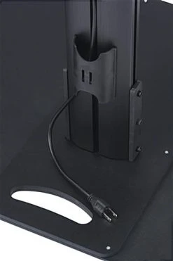 TV Stand For Floor With Flat Base, Fits 50”-110” Monitors, Tilting Bracket- Black -Displays2go Shop lpgp110b.ra4 preview