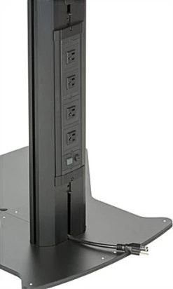 TV Stand W/ Locking Storage, Monitors 30 - 84", Power Outlets, Camera Mount – Black -Displays2go Shop lpgp36fbc.ra6 preview