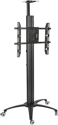 TV Stand With Power Outlets, Fits Monitors 30 - 84", Wheels & Camera Mount – Black