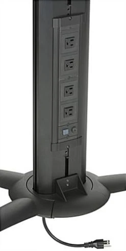 Dual TV Stand W/ Storage, (2) 30 - 60" Screens, Power Outlets, Camera Mount – Black -Displays2go Shop lpgp36wb2c.ra6 preview