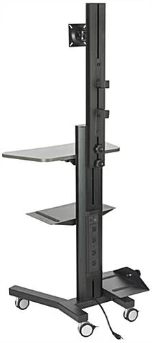 Rolling TV Stand, Fits 10-24" Screens, Power Outlets, CPU Holder & Shelf – Black Rolling TV Stand, Fits 10-24" Screens, Power Outlets, CPU Holder & Shelf – Black -Displays2go Shop lpgpcrtb1s.ra2 preview