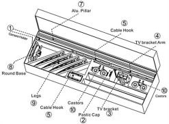 TV Stand With Portable Case, Fits Monitors 30 - 84-In, Wheels & Camera Mount – Black -Displays2go Shop lpgpwbc.ra6 preview