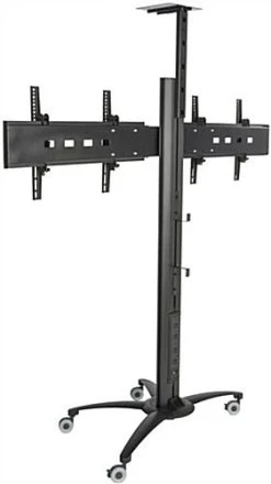 Dual TV Stand With Portable Case, Fits Monitors 30 - 60-Inch, Camera Mount – Black -Displays2go Shop lpgpwbc2s.ra3 preview