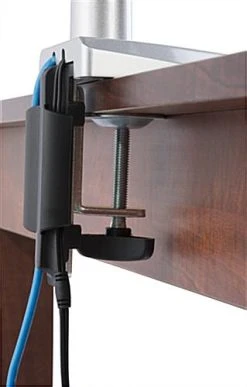 Desktop Monitor Stand With Articulating Arm, Fits 10"-32" Screen - Silver -Displays2go Shop ltgas1arm.ra4 preview