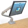 Desktop Monitor Stand With Articulating Arm, Fits Monitors 10 To 30" - Silver