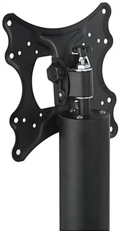 TV Stand With Shelf, Fits Monitors 32”-42”, Locking Wheels, Height Adjustable - Black -Displays2go Shop mbs3242blk.ra2 preview