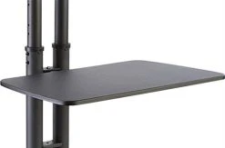 TV Stand With 28” AV Shelf & Camera Tray, Fits Monitors 37” To 70”, Tilting - Black -Displays2go Shop mbtvbkcls.ra2 preview