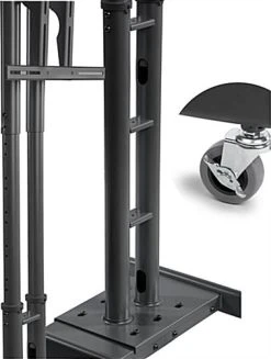 TV Stand W/ 28” Shelf Fits Monitors 32”-65”, Knock Down W/ Travel Case – Black -Displays2go Shop mbtvkdbkbbk.ra6 preview